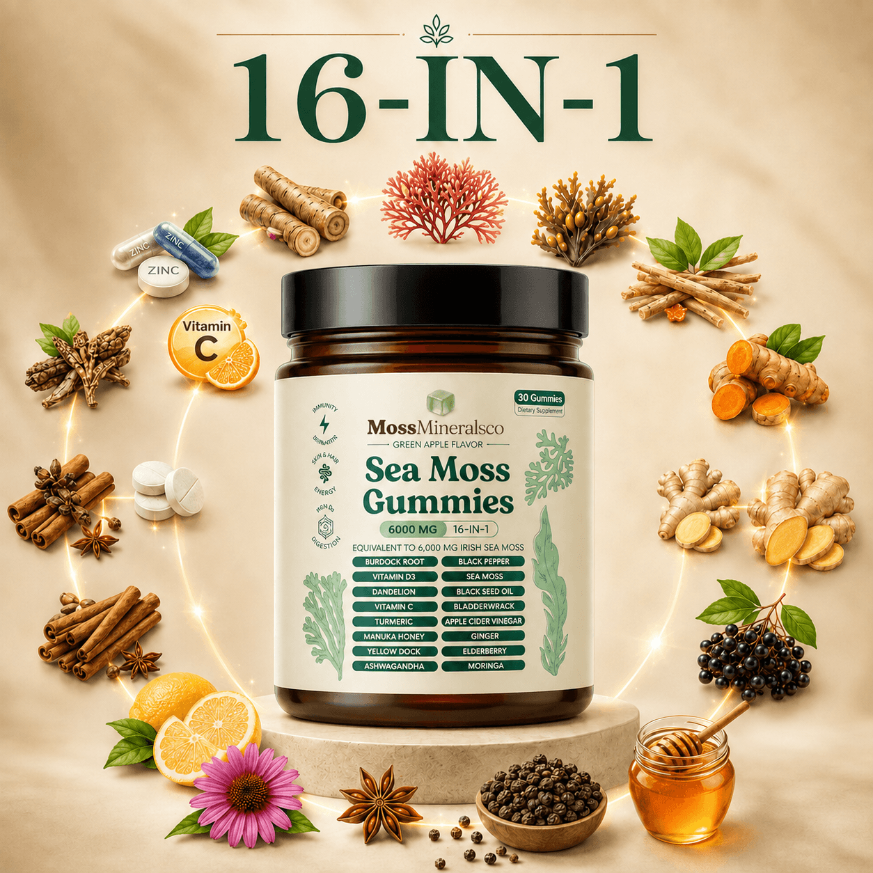 16-in-1 All Natural Super Boost Gummies - For Peri Women